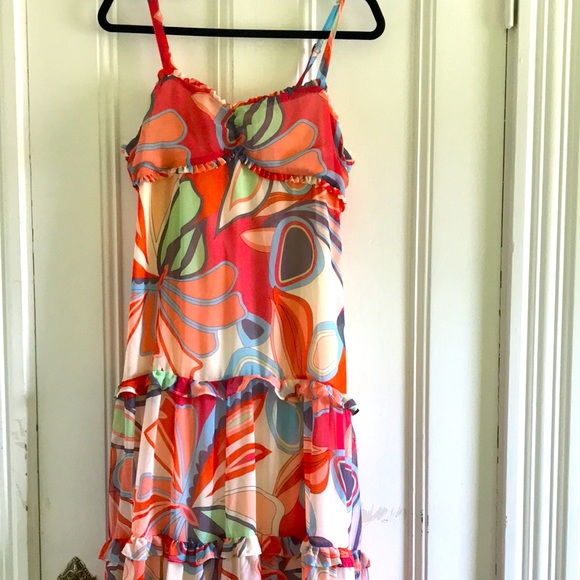 Dresses & Skirts - NWT Alexis multicolored dress tiered floral print. Perfect for summer wedding.